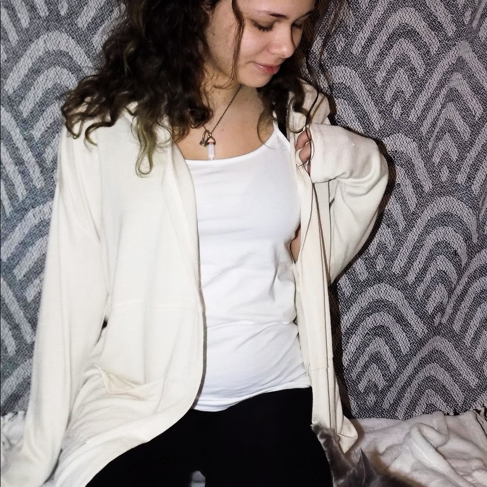 Cream colored long shawl